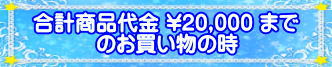 商品代金２万円までの実例